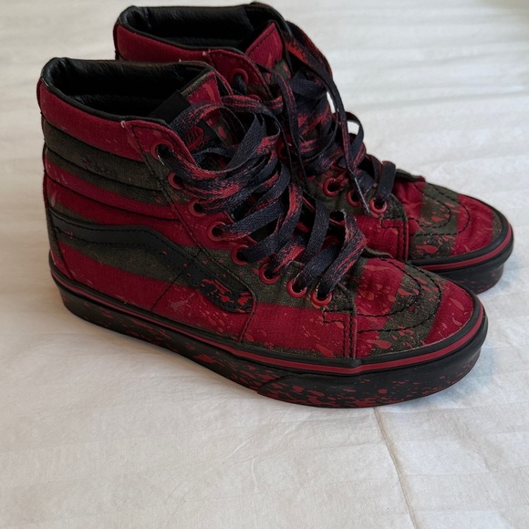 Vans Red and Black High-Top Sneakers - Picture 1 of 4